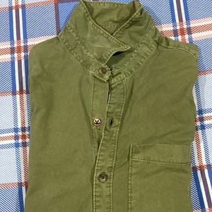 WROGN OLIVE DENIM SHIRT