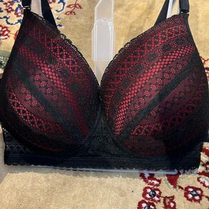 Clovia Paded Embroidery Bra-1 Piece