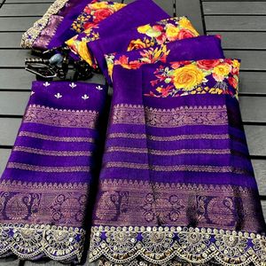 Dola Silk Saree With Blouse