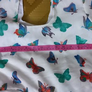 long frock with butterfly prints