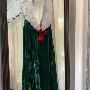 Velvet Fur Christmas dress