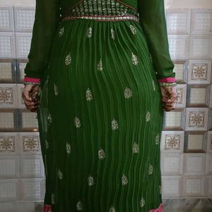 Green. Nayra Cut Kurti Plazzo Set