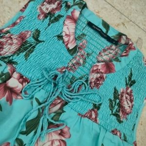 Floral Printed Short Kurti