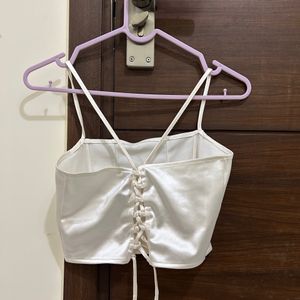 H&m Satin Crop Top