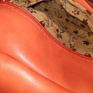 Peach Pearl Leather Backpack