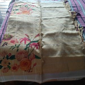 Cotton Cream Saree