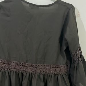 Dark Green Flared Top