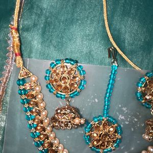 Peacock Green Necklace Set