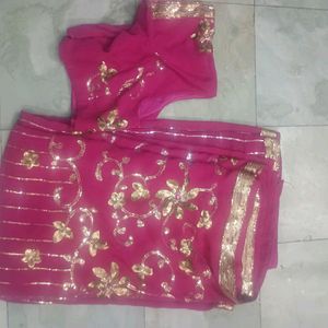 Saree Along With Designer Blouse