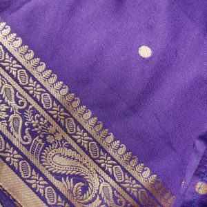 Beautiful Purple Silk Saree 💜