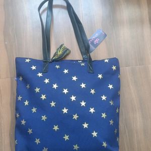 Avaasa Star ⭐ Printed With Tassels Tote Bag