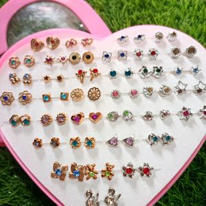 Combo/Pack/Set of 36 Pair Studs