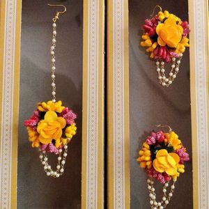 New Unused Floral Jewellery Set