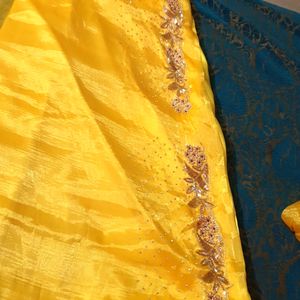 Beautiful yellow saree