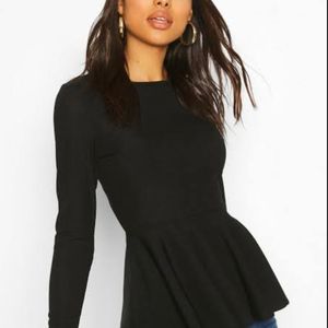 Black Peplum Top