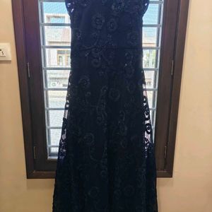 Navy Blue Partywear Gown