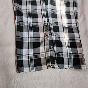 Black and White Check Skirt