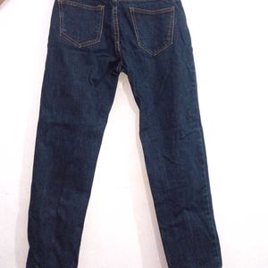 Navy Blue Straight Fit Jeans For Women