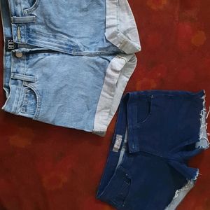 Combo Of Two Denim Shorts