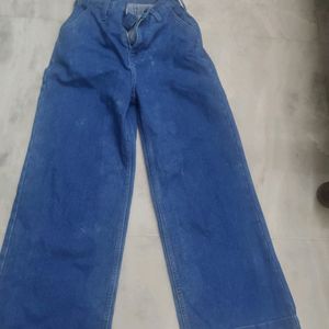 Blue Wide Leg Jeans