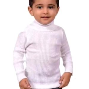 New Kids White High Neck Sweater for Boys and Girl