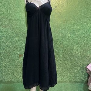 Black Color Cotton Dress