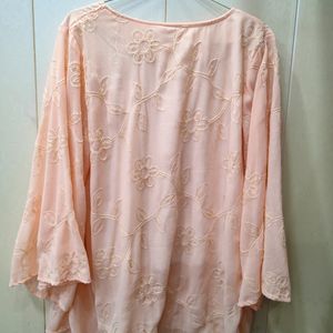 Stylish Peach Embroidery Top (Women)