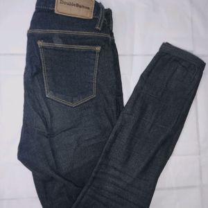 JEANS In Dark Bluish Colour- High Waist Skinny Jeans, Length-around 36, Bottom- 10 and the half.