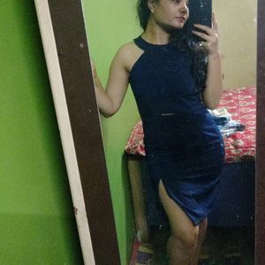 BLUE SLIT CUT DRESS #casual #diwali #partywea