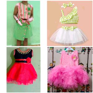 Combo Of 4 Babygirl Dresses