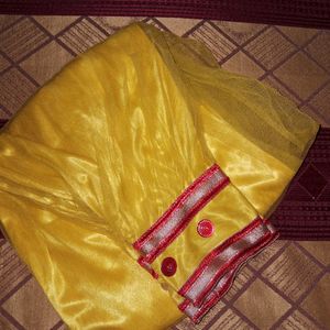 Yellow Net Salwar For Girls