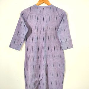 Lavender With Black Print Kurtas (Women's)