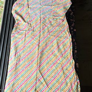 Multicoloured stripped kurta