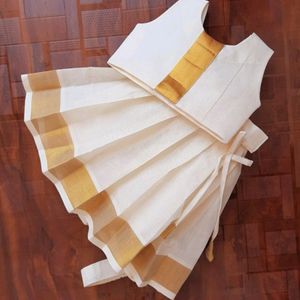 Onam Pattu Skirt N Top