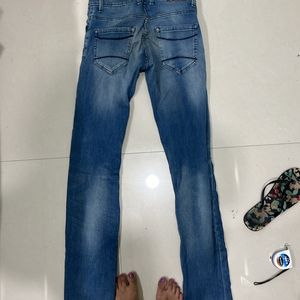 Men’s Washed Blue Jeans