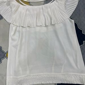 White Frill Top