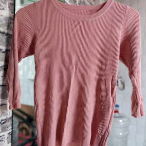 Nude Pink Ribbed TOP. ( NEW )