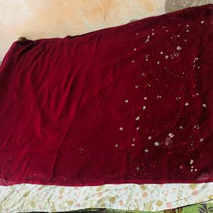 Karwa Chauth New Maroon Saree