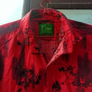 Shirt  38* Size Red Colour and Black Design