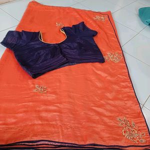 Designated Saree With Stitched Blouse