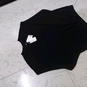 H&M Pure Black Sweatshirt With Tags