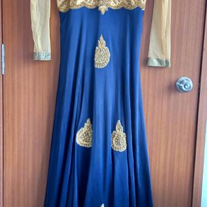 Navy Blue Color Gown