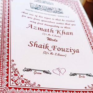 Nikah Nama Booklet Wedding Thumb Book