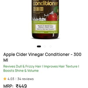 Apple Cider Vinegar Conditioner - 300 Ml