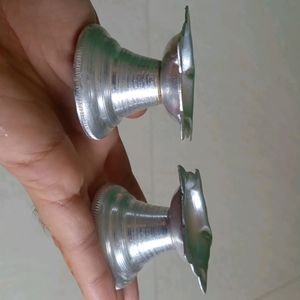 Silver Coated Diyas