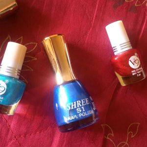 5 Multicolour Nail Polishes