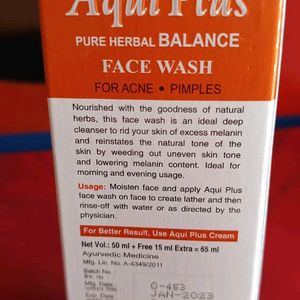 Aqui Plus Face Wash