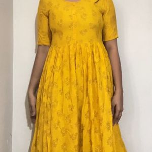 Avasaa Yellow Long Kurti