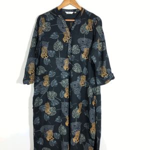 Black Printed Kurta(Women’s)