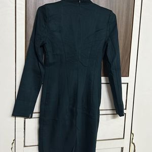 Dark Green Formal Winter Dress